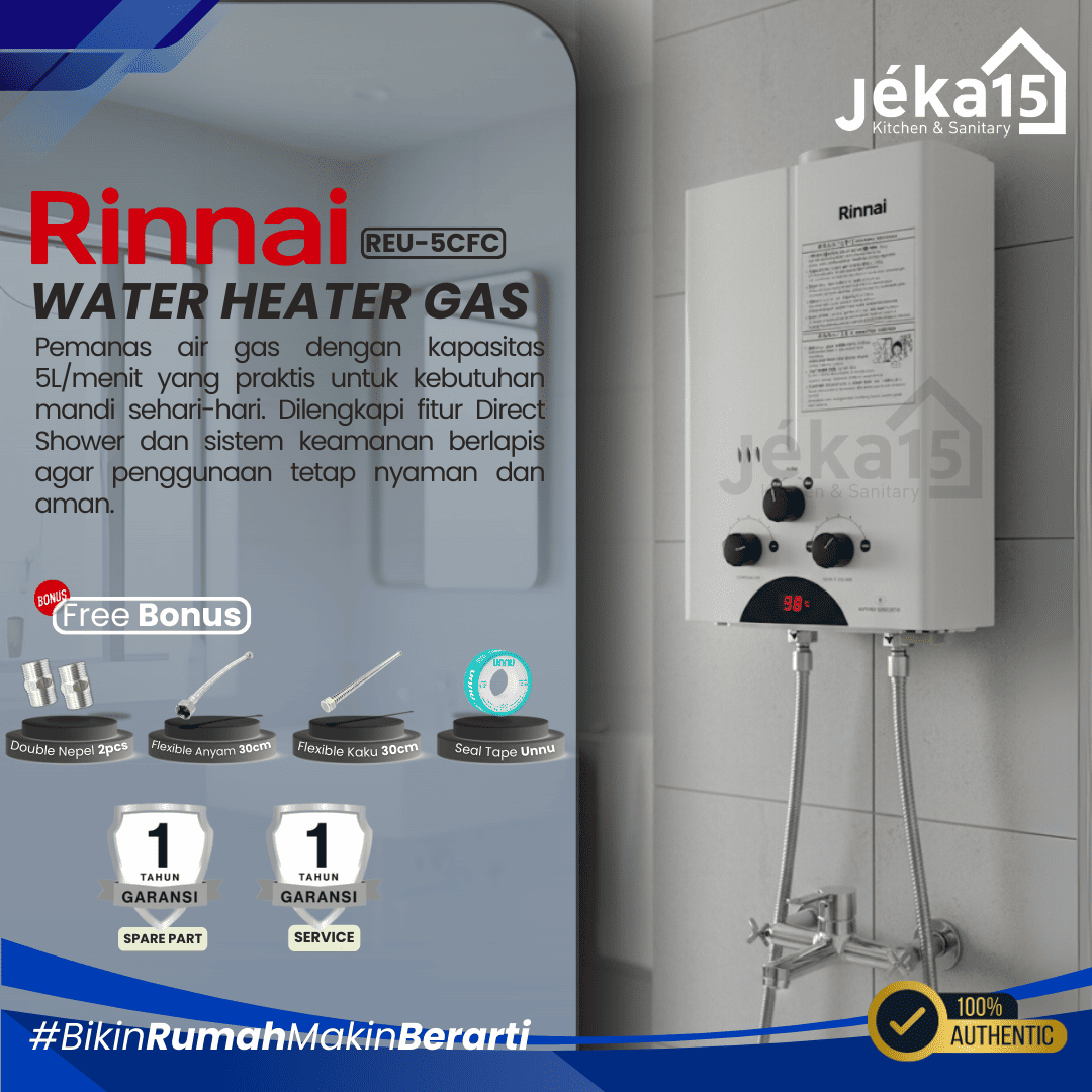 JEKA15 – Water Heater Gas Rinnai REU 5 CFC