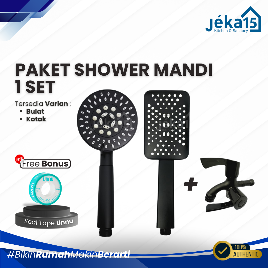 JEKA15 – Paket 1 Set Hand Shower Mandi + Kran Cabang