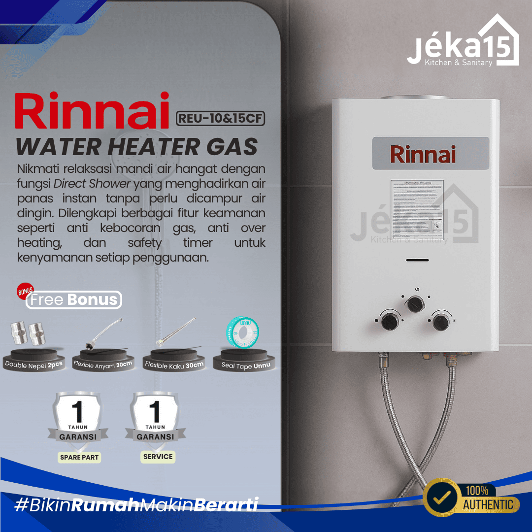 JEKA15 – Water Heater Gas Rinnai REU 10 CF | REU 15 CF