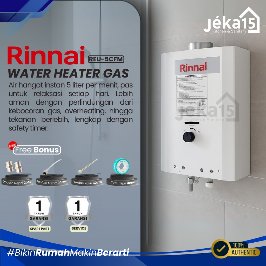 JEKA15 – Water Heater Gas Rinnai REU 5 CFM