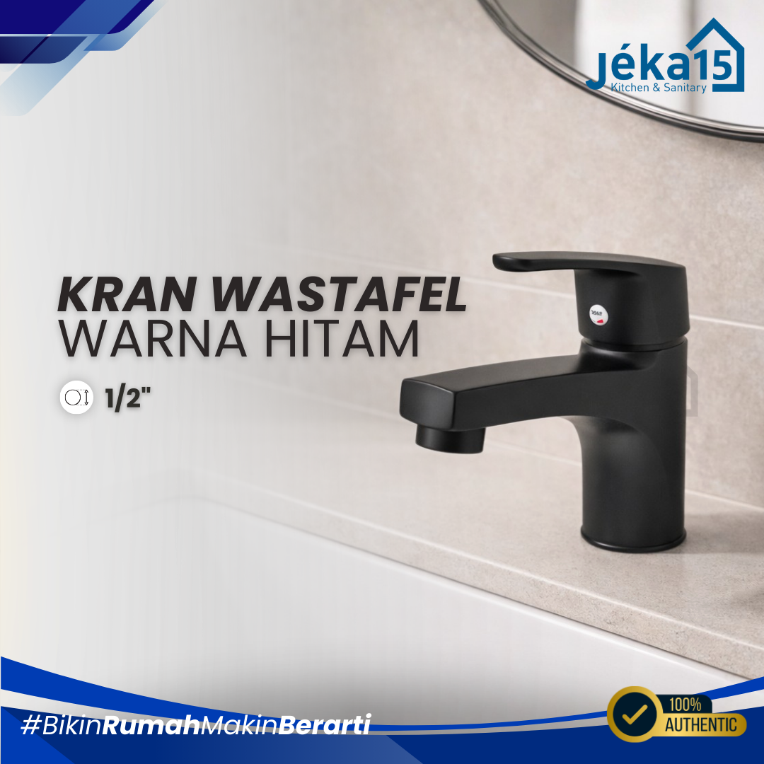 JEKA15 – Kran Wastafel Up Down Body Besar Hitam