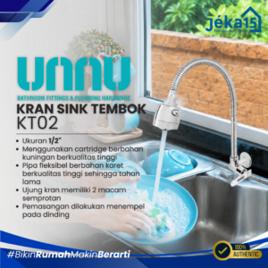 JEKA15 - Kran Sink Tembok UNNU KT02 Chrome