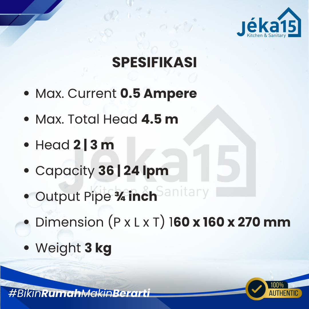 JEKA15 - Pompa Celup Submersible Wasser WD-80E - Image 7